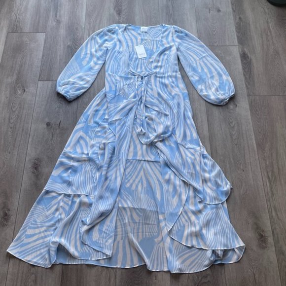 Misa Los Angeles Other - MISA LOS ANGELES X REVOLVE TALITHA BLUE AND WHITE ROBE BIKINI COVER UP KAFTAN